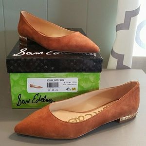 4.5 Sam Edelman Reyanne Flat in Saddle Suede